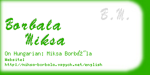 borbala miksa business card